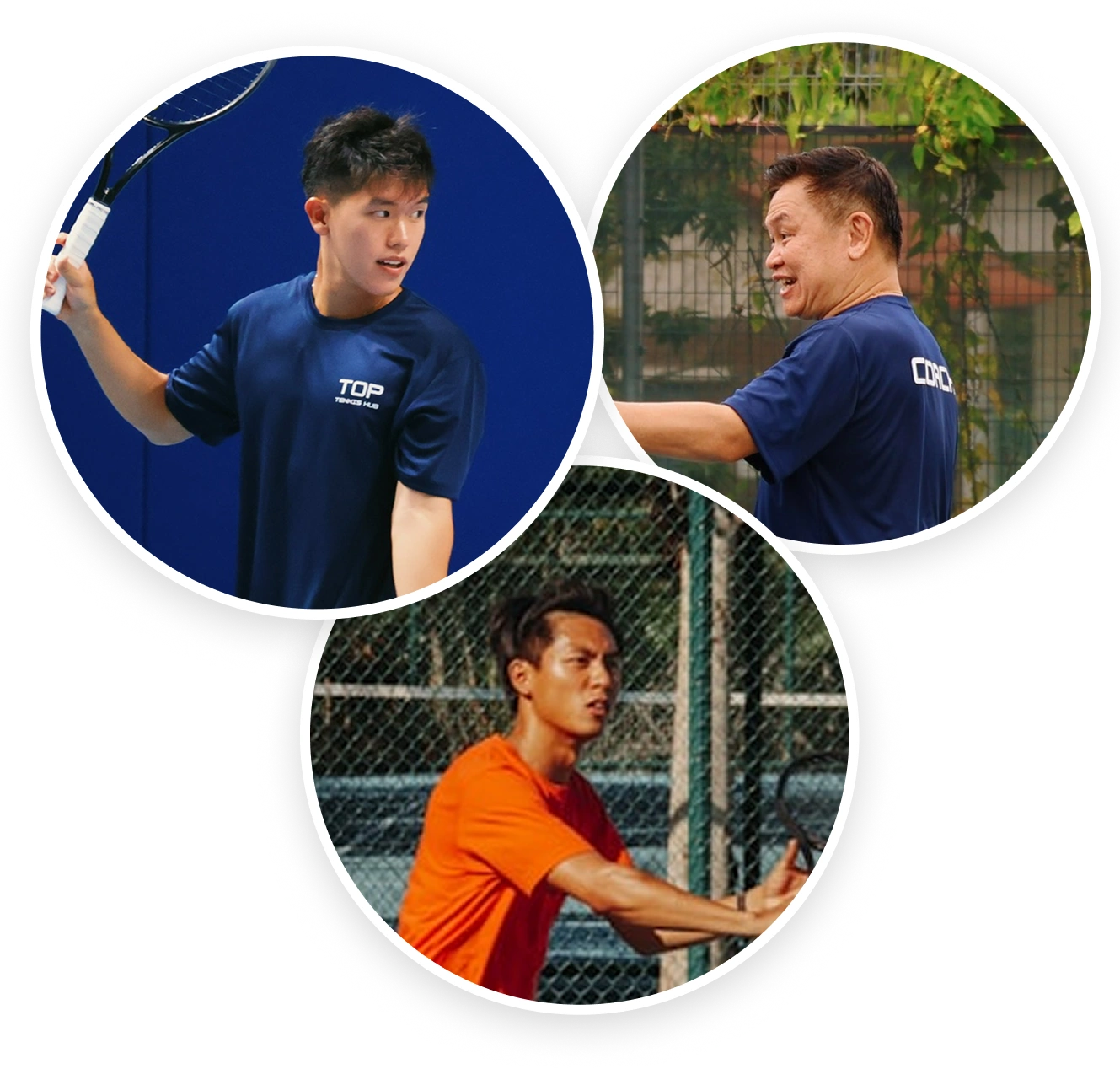 Group tennis coaching session in Singapore