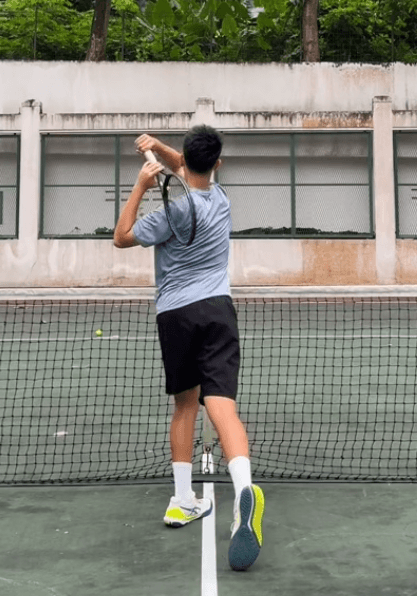 Interactive tennis training session